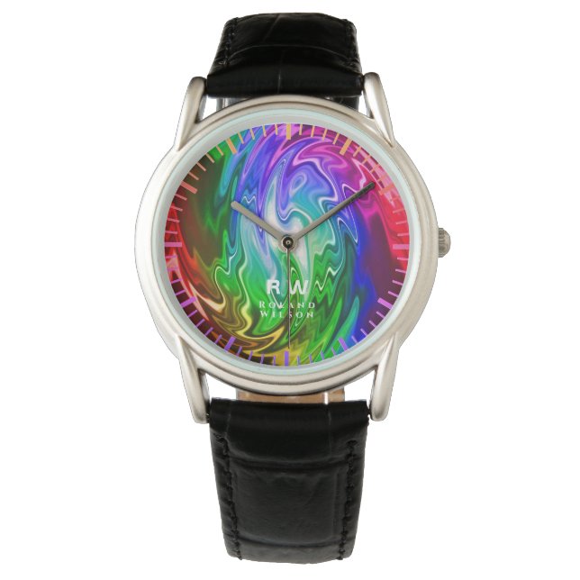 Montre Twisting Liquid Multicolors Personnalisé (devant)