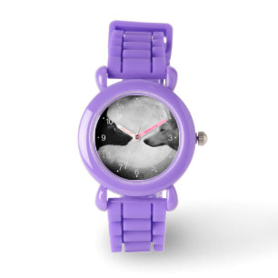 Montre Two wolves facing each other