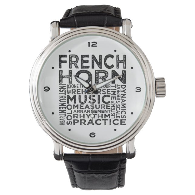 Montre Typographie de la Corne française (devant)