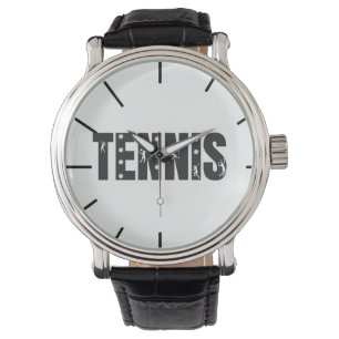 Montre Typographie de Tennis unique avec Silhouettes des 