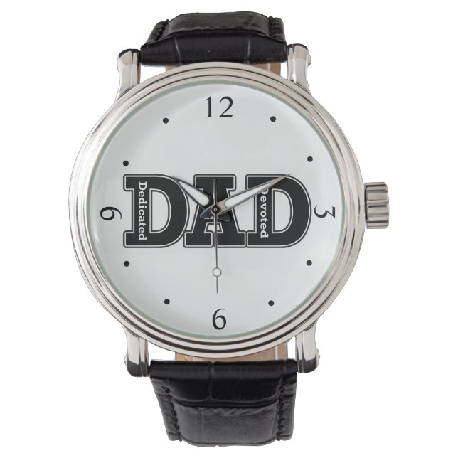 Montre Typographie du père dédié et dédié (devant)