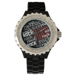 Montre typographie rock