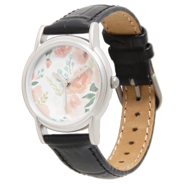 Montre Un délice florissant | Pastel Peach (Incliné)