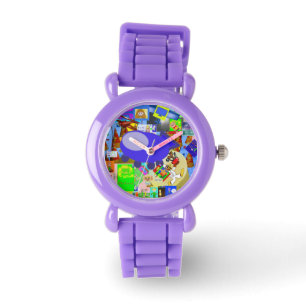 Montre Un joyeux dessin de vaisseau spatial