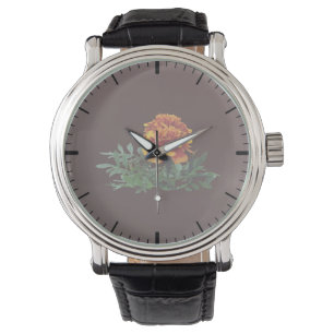 Montre Un Marigold orange avec pourboires jaunes