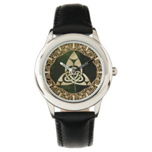 Montre Un noeud de trinité celtique sur les ombres de la 