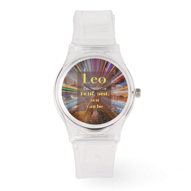 Montre  Un reloj- signo astrológico Leon/Leona (Recto)