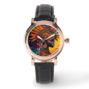 Montre Une femme africaine regarde