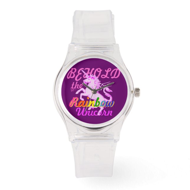 Montre Unicorne arc-en-ciel (Recto)