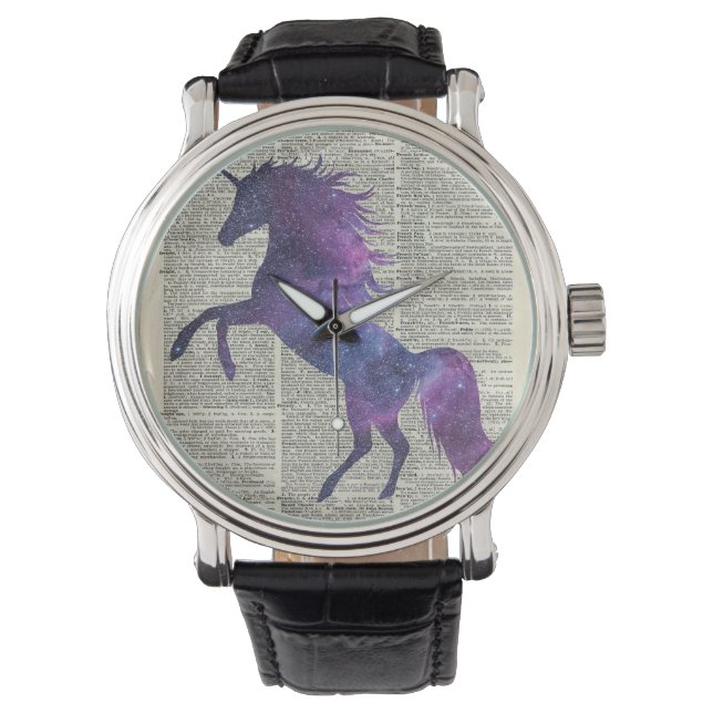 Montre Unicorne dans l'espace (devant)