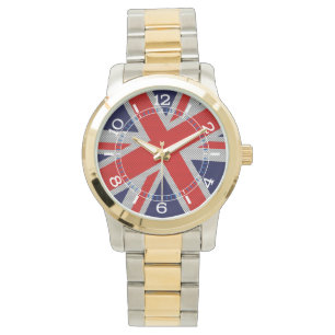 Montre Union Jack dynamique sur le style carbone Imprimer