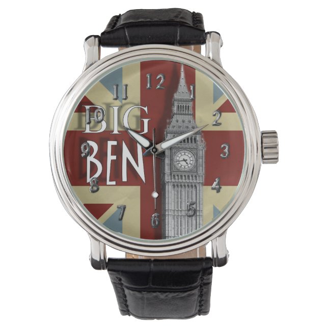 Montre Union Jack London Big Ben (devant)