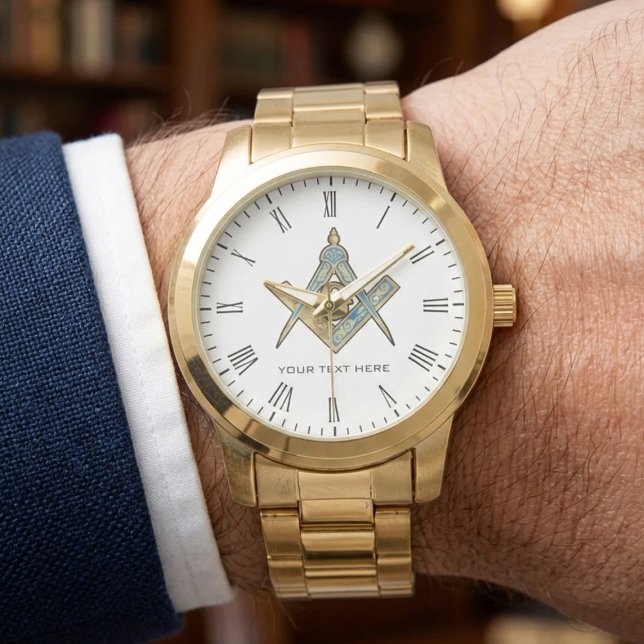 Montre Unique Freemason Gifts | Gold Masonic Compass (Unique Freemason Gifts | Gold Masonic Compass Watch)
