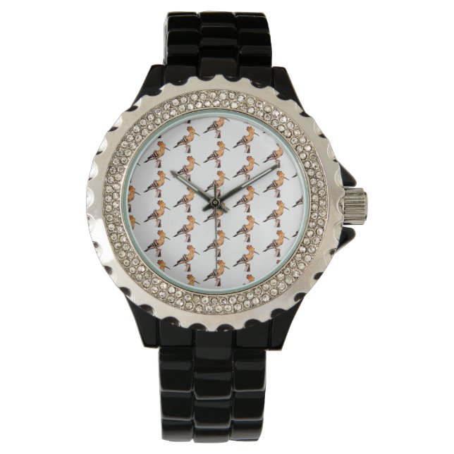 Montre Upupa epops epops Motif carrelé (devant)