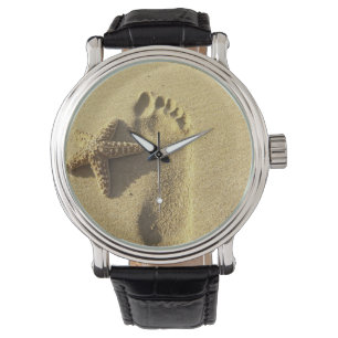 Montre USA, Hawaii, Maui, Makena Beach, Footprint et