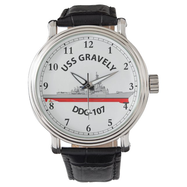 MONTRE USS GRAVELY - DDG-107 - ARLEIGH BURKE WATCH (devant)