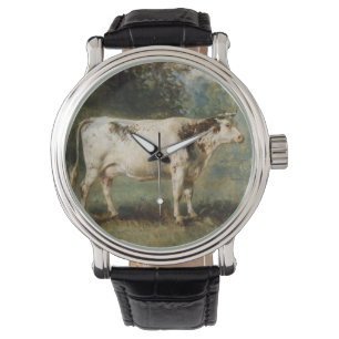 Montre Vache dans un paysage rural (animal de ferme)
