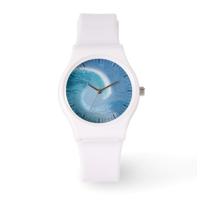 Montre Vague Bleue Artistique (Recto)