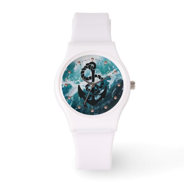 MONTRE VAGUES NAUTIQUES / MARITIMES, ANCRES ET CORDES (Recto)
