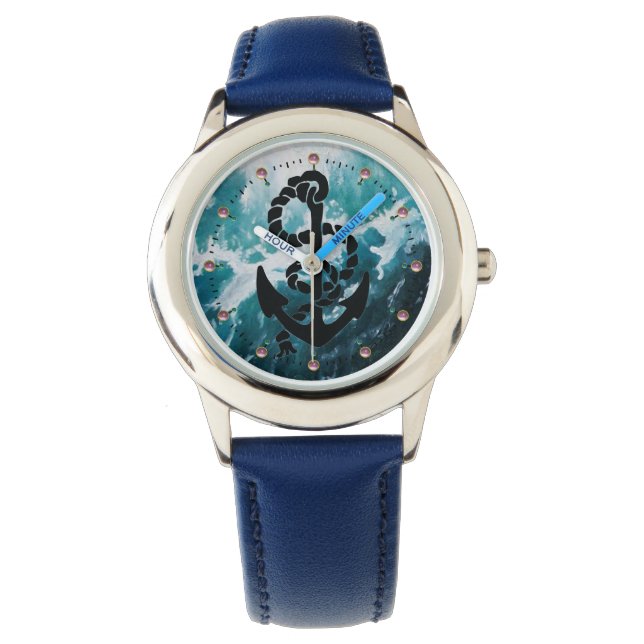 MONTRE VAGUES NAUTIQUES / MARITIMES, ANCRES ET CORDES (devant)