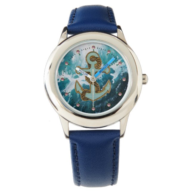 MONTRE VAGUES NAUTIQUES / MARITIMES, ANCRES ET CORDES (devant)