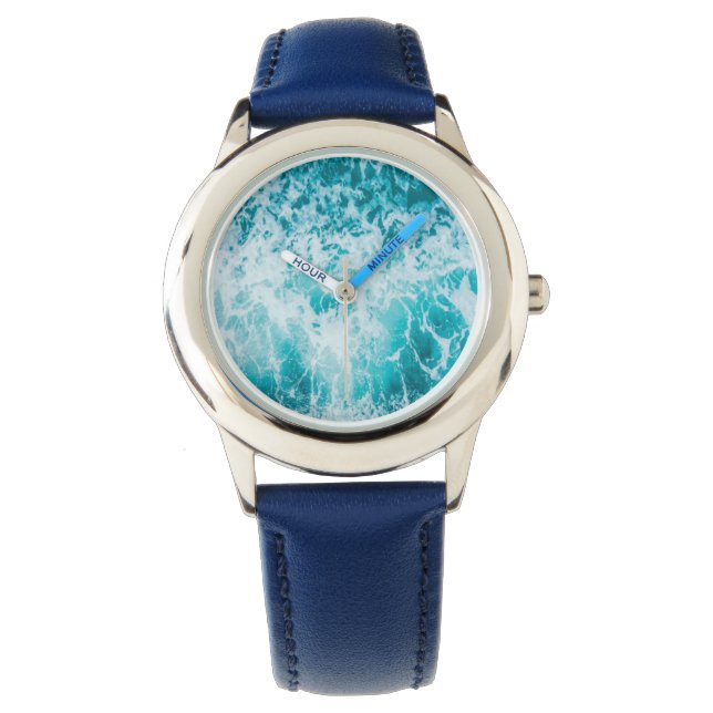 Montre Vagues tropicales de l'océan bleu (devant)