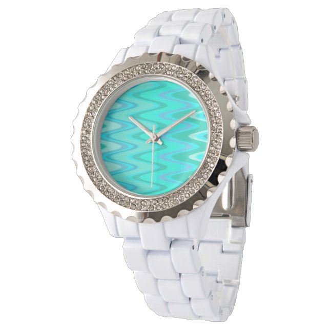 Montre Vagues turquoise (Incliné)