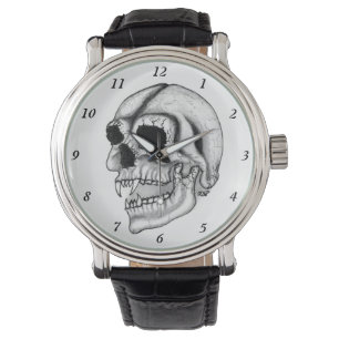 Montre Vampire Crâne noir et blanc