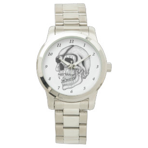 Montre Vampire Crâne noir et blanc