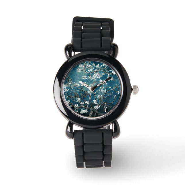 Montre Van Gogh Almond Blossoms : Turquoise foncé (Recto)