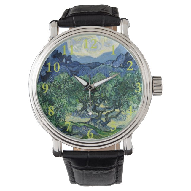 Montre Van Gogh La peinture paysagère des oliviers (devant)