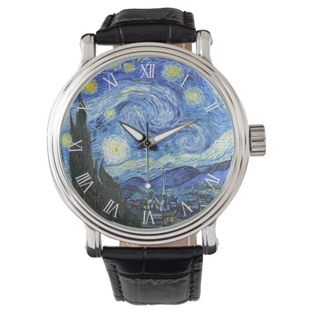 Montre VAN GOGH Starry Night Numéros romains (devant)