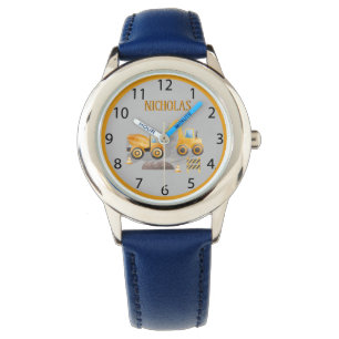 Montre Véhicule De Construction Orange Excavateur Pour En