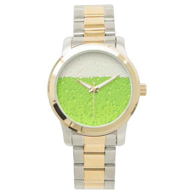 Montre Veille à la bière verte pour la Saint Patrick (devant)