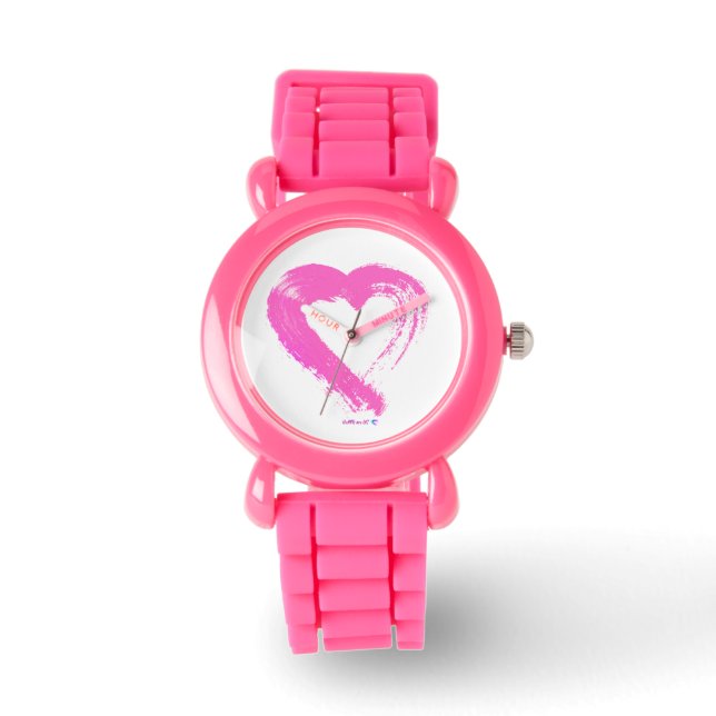 Montre Veille cardiaque Parties scintillant rose (Recto)