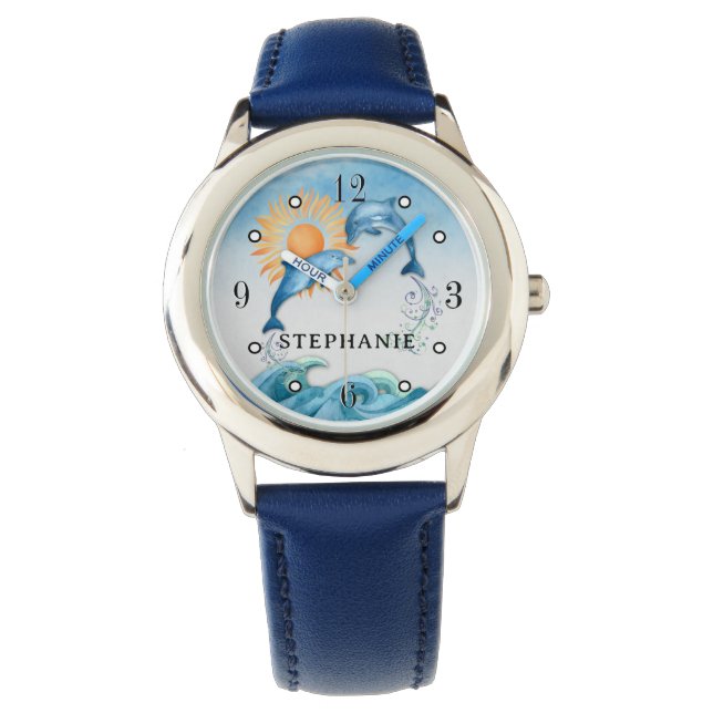 Montre Veille Dauphin Personnalisée (devant)