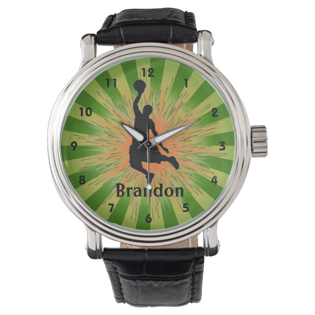 Montre Veille de conception de basket-ball personnalisabl (devant)