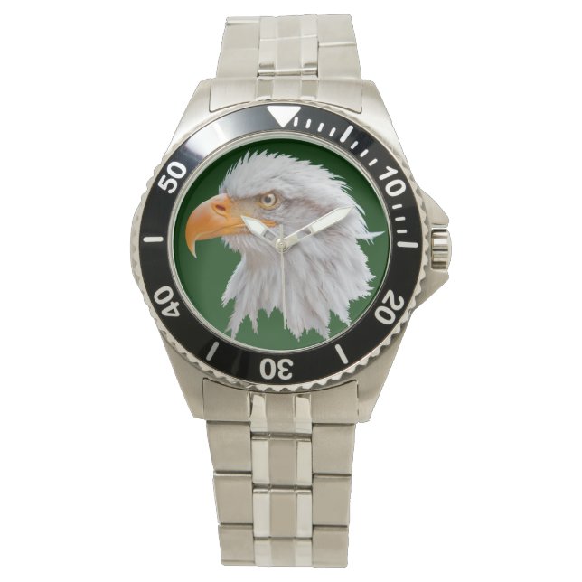 Montre Veille de l'aigle à tête blanche de l'Alaska (vert (devant)