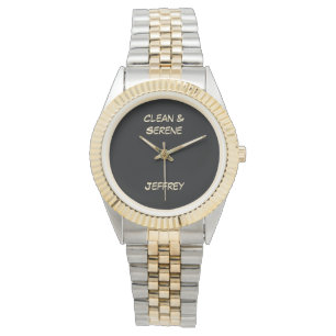Montre Veille de poignet propre et sereine, deux tons, Un