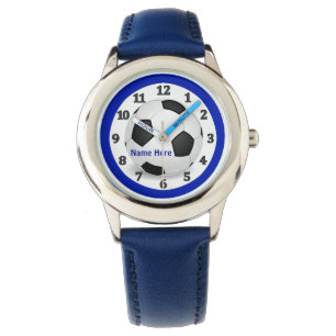 Montre Veille de soccer PERSONNALISÉE pour enfants ou adu