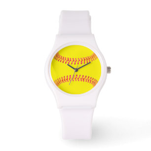 Montre Veille de softball personnalisée