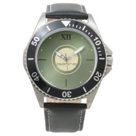 Montre Veille électronique en métal vert