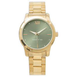 Montre Veille électronique Perfekt en métal vert