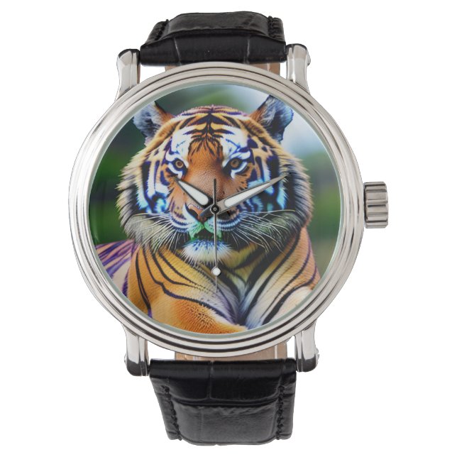 Montre Veille faciale de tigre (devant)