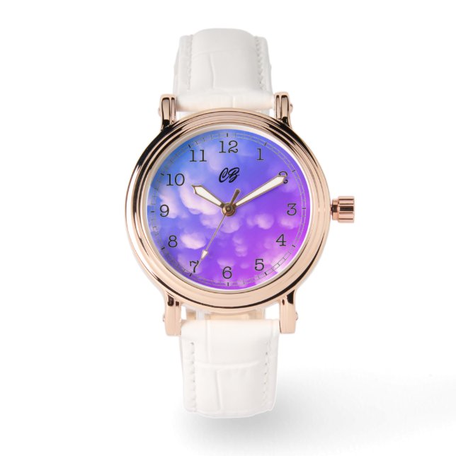 Montre Veille féminine "Nuages" (Recto)