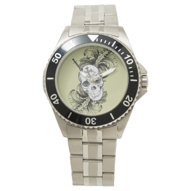 Montre Veille gothique du crâne (devant)