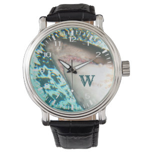 Montre Veille personnalisée des eaux turquoises des requ