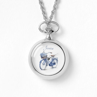 Montre Vélo en Delft Blue personnalisable