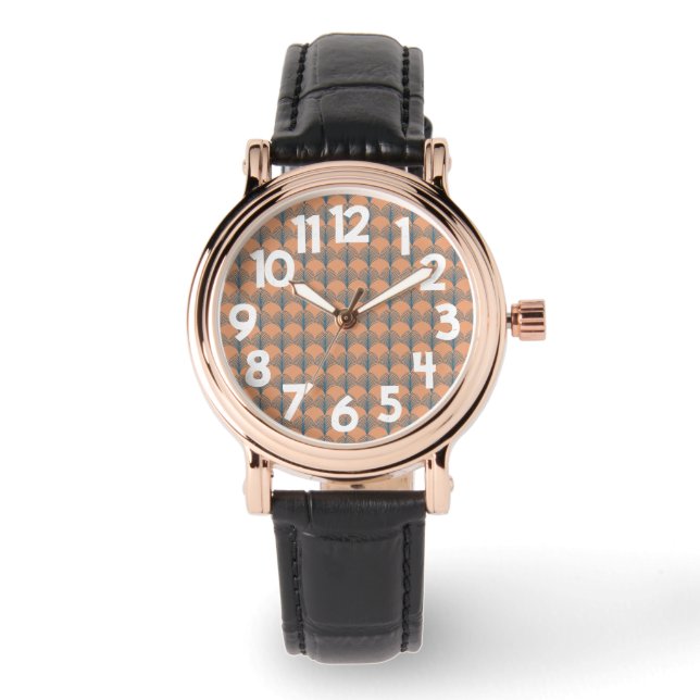 Montre Ventilateurs turquoises et orange (Recto)