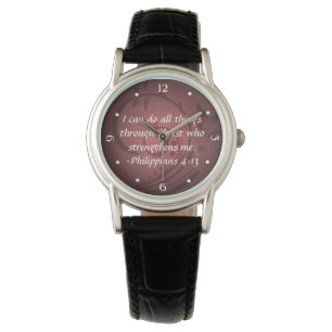 Montre Vers chrétien de bible de 4h13 de Philippiens
